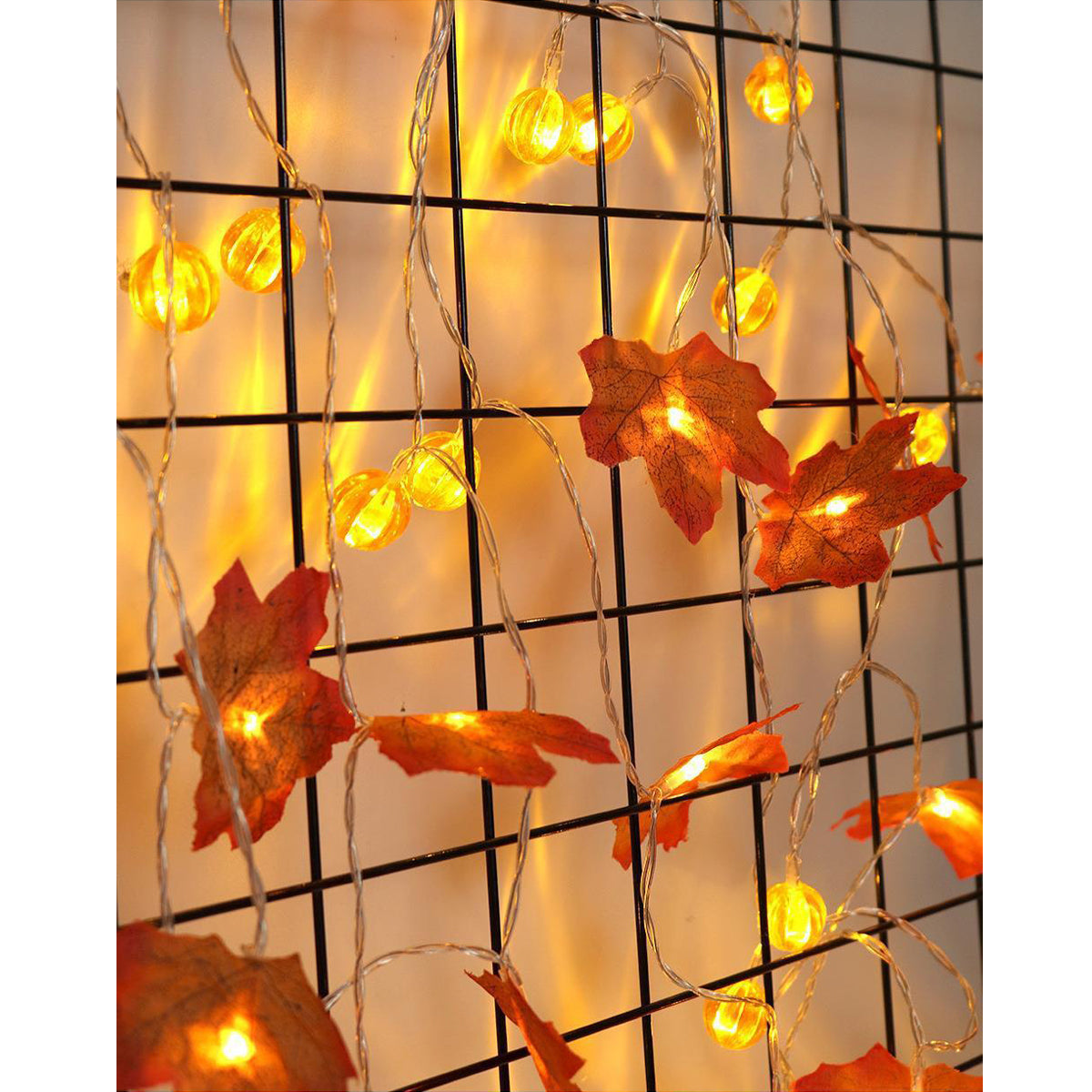 Thanksgiving String Lights Decor Pumpkin Lights for Indoor Outdoor Thanksgiving Home Party Decor, 29.53FT