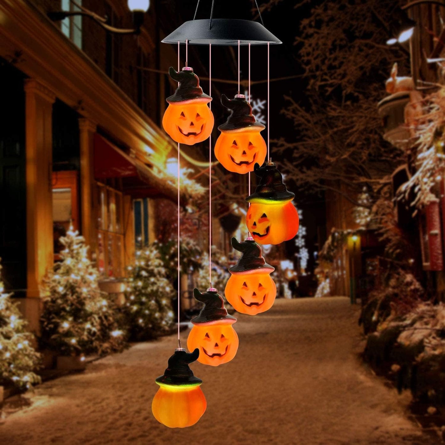 Pumpkin String Light Wind Chimes Pumpkin Solar Halloween Decorations Halloween Decor Halloween Light Solar Light Birthday Gift for Mom Grandma Gifts Best Women Friend